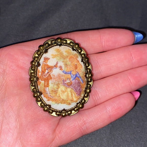 Vintage Western Germany Sugar Glass Brooch - Picture 4 of 5